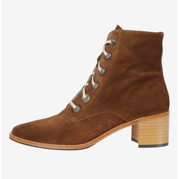 New Freda Salvador Ace HW Brown Suede Hardware Size 11 M Women - Picture 2 of 12